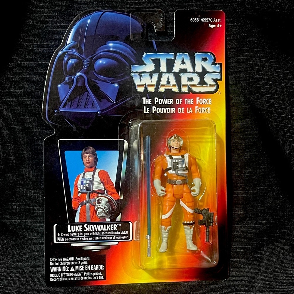 1995 Star Wars X-WING PILOT LUKE SKYWALKER Long Lightsaber 3.75” Action Figure